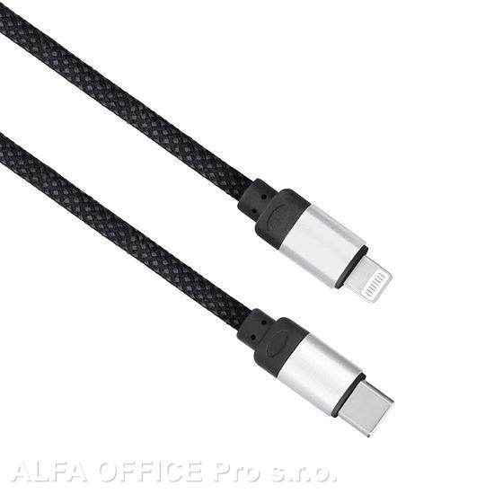 Kabel nabíjecí magnetický - USB-C a Lightning konektor / 1 m