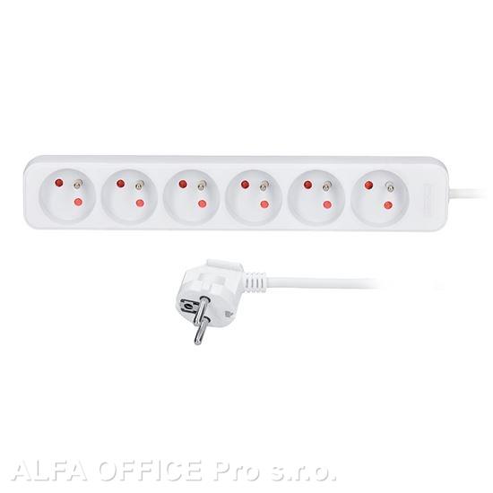 Prodlužovací přívody - 6 zásuvek / 5 m
