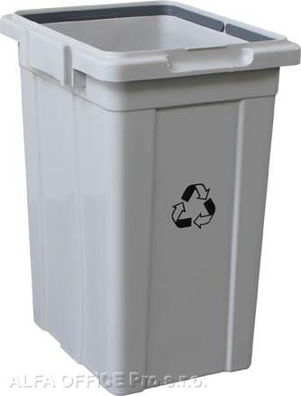 Odpadkový koš na tříděný odpad - 33l / šedý