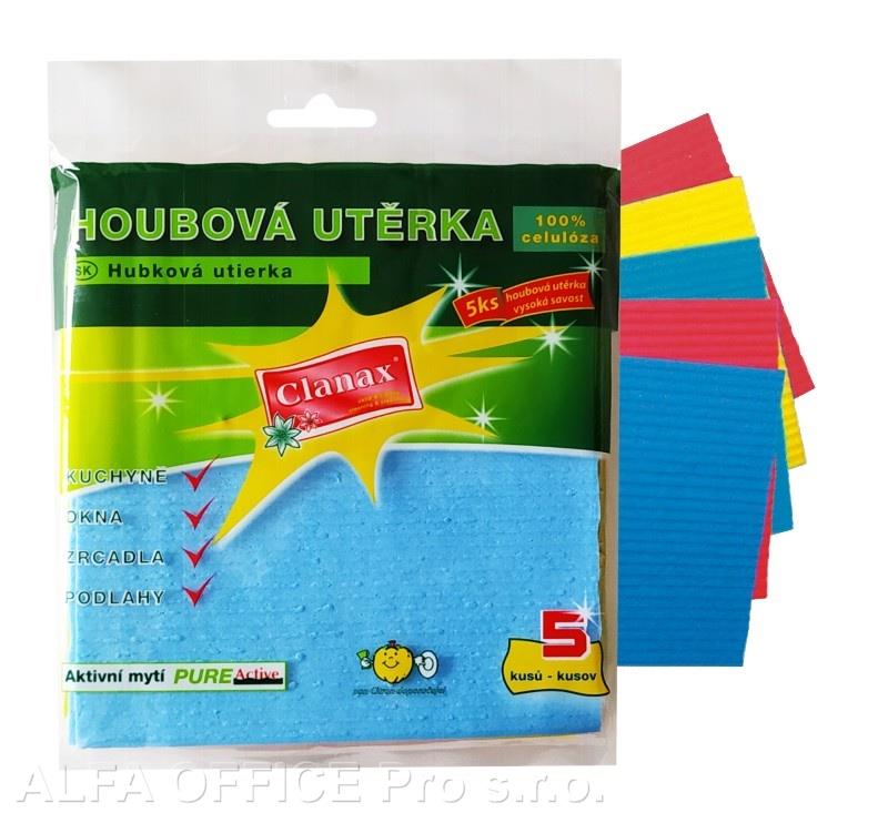 Utěrky houbové Clanax - 5 ks