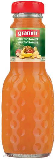 Džus Granini multivitamín 100% 0,2 l / sklo
