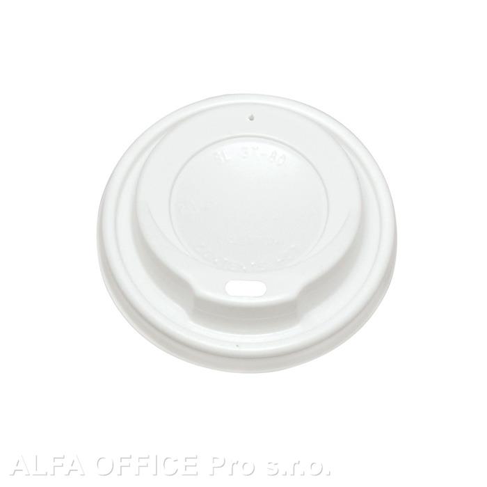 Víčka na papírové kelímky Coffee - na 200 / 300 ml / 100 ks bílé