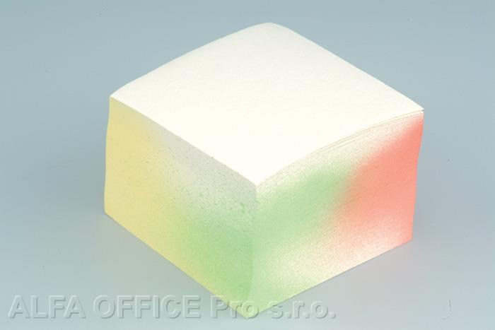 Záznamní kostka barevná - 9 cm x 9 cm x 7 cm / lepená vazba
