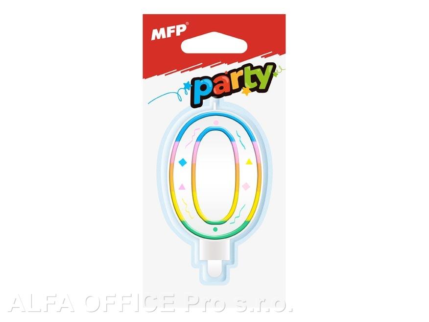 Svíčka dortová č.0 / duhová