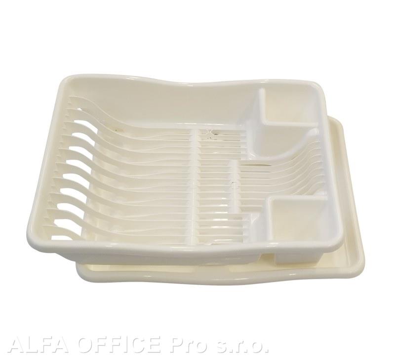 Odkapávač na nádobí - stříbrný 35 x 43 x 9 cm