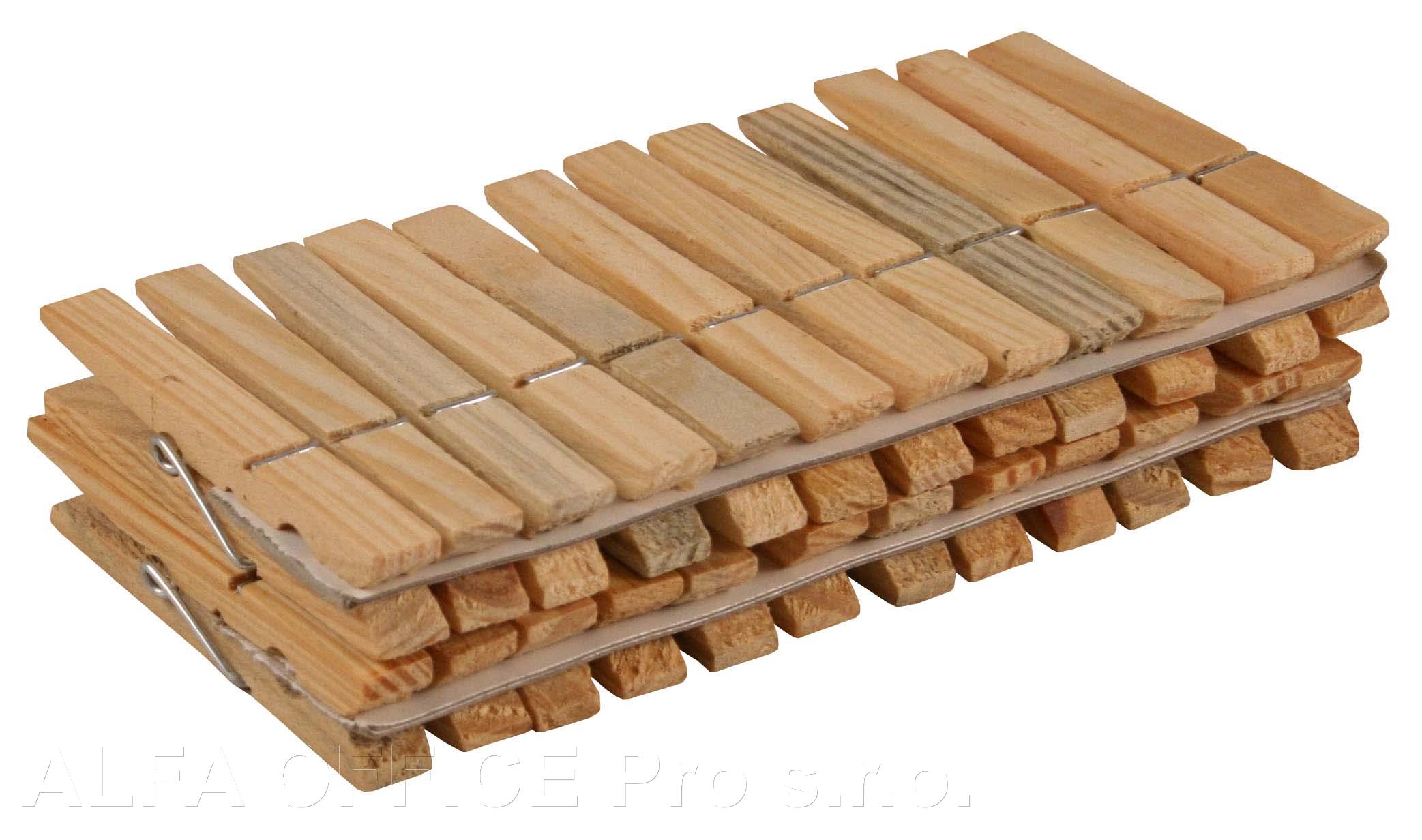 Kolíčky na prádlo dřevěné 24ks