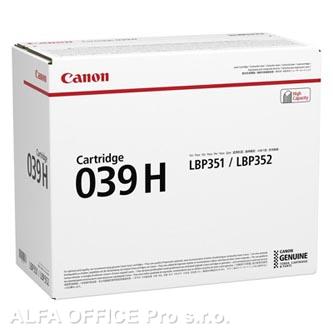 Canon originální toner CRG 039H, black, 25000str., 0288C001, Canon imageCLASS LBP351dn,LBP