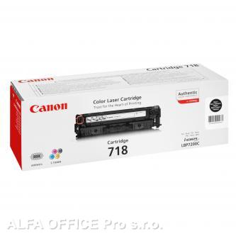 Canon originální toner CRG718, black, 3400str., 2662B002, Canon LBP-7200Cdn