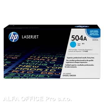 HP originální toner CE251A, cyan, 7000str., HP 504A, HP Color LaserJet CP3525