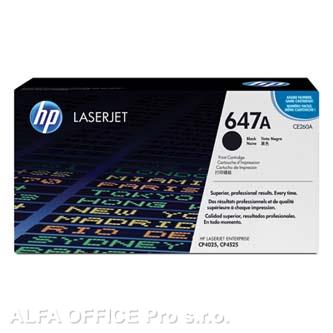 HP originální toner CE260A, black, 8500str., HP 647A, HP Color LaserJet CP4025, CP4525