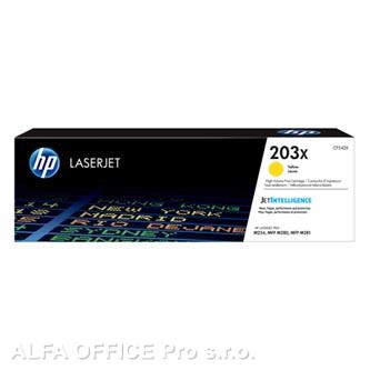 HP originální toner CF542X, yellow, 2500str., HP 203X, High Yield, HP Color LaserJet Pro M