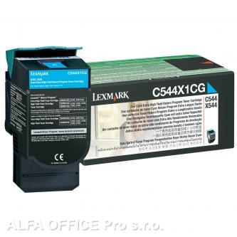  Lexmark originální toner C544X1CG, cyan, 4000str., return, extra high capacity, 