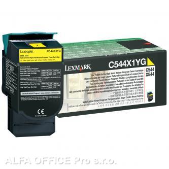  Lexmark originální toner C544X1YG, yellow, 4000str., return, extra high capacity 