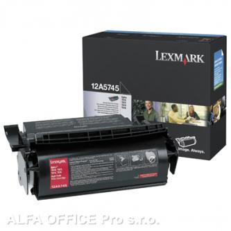  Lexmark originální toner 12A5745, black, 25000str., Lexmark Optra T, T610, T612, 
