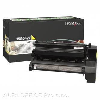  Lexmark originální toner 15G042Y, yellow, 15000str., return, Lexmark C752, C76x 