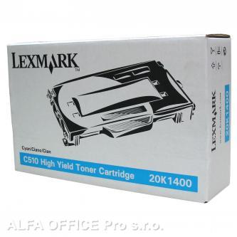  Lexmark originální toner 20K1400, cyan, 6600str., Lexmark C510 