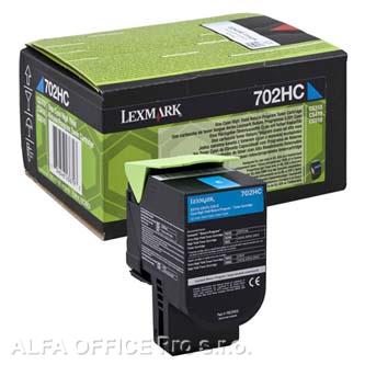  Lexmark originální toner 70C2HC0, cyan, 3000str., return, high capacity, Lexmark 