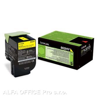  Lexmark originální toner 80C2HY0, yellow, 3000str., return, Lexmark CX410, 510 