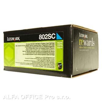  Lexmark originální toner 80C2SC0, cyan, 2000str., return, Lexmark CX310dn, CX310 