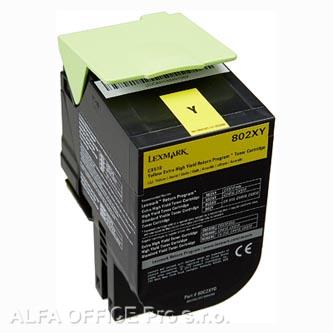  Lexmark originální toner 80C2XY0, yellow, 4000str., return, extra high capacity, 