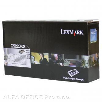  Lexmark originální toner C5220KS, black, 4000str., return, Lexmark C522n, C524 