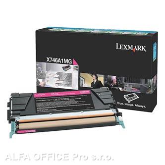 Lexmark originální toner X746A1MG, magenta, 7000str., return, Lexmark X746DE, X7 