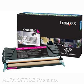  Lexmark originální toner X748H1MG, magenta, 10000str., return, high capacity, Le 