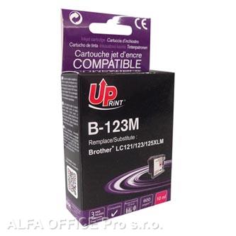 UPrint kompatibilní ink s LC-123M, magenta, 600str., 10ml, B-123M, pro Brother MFC-J4510 D