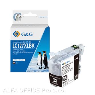  G&G kompatibilní ink s LC-127XLBK, black, 1200str., NP-B-0127XLBK, pro Brother M 