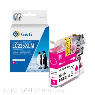  G&G kompatibilní ink s LC-225XLM, magenta, 1200str., NP-B-0225XLM, pro Brother M 