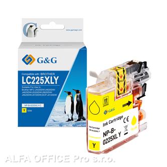  G&G kompatibilní ink s LC-225XLY, yellow, 1200str., NP-B-0225XLY, pro Brother MF 