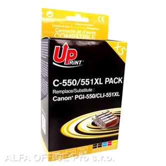 UPrint kompatibilní ink s CLI551, 2xblack/1xcyan/1xmagenta/1xyellow, C-551XL-PACK, pro Can
