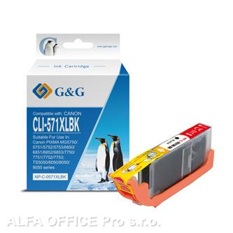  G&G kompatibilní ink s CLI571BK XL, black, 10,8ml, ml NP-C-0CL571XLBK, high capa 