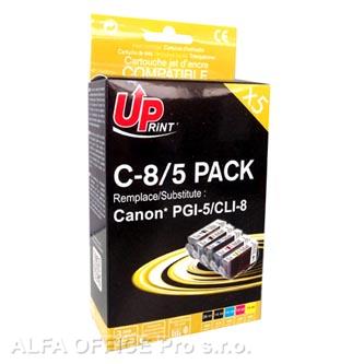 UPrint kompatibilní ink s CLI8, 2xblack/1xcyan/1xmagenta/1xyellow, C8/5 PACK, pro Canon iP