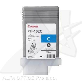 Canon originální ink PFI102C, cyan, 130ml, 0896B001, Canon iPF-500, 600, 700, 765