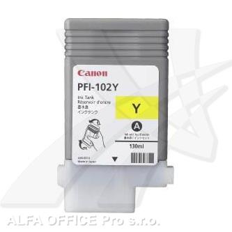 Canon originální ink PFI102Y, yellow, 130ml, 0898B001, Canon iPF-500, 600, 700, 765