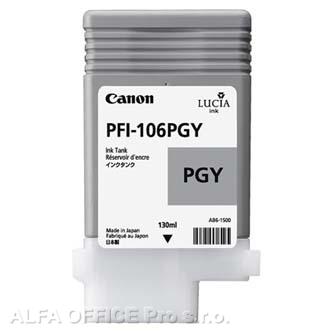 Canon originální ink PFI106PGY, photo grey, 130ml, 6631B001, Canon iPF-6300,6400