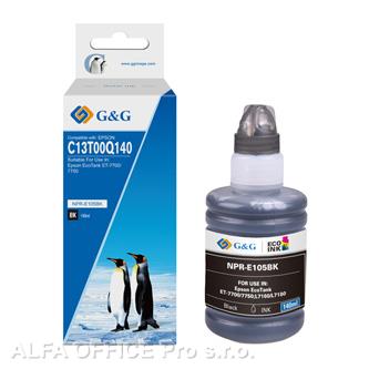  G&G kompatibilní ink s C13T00Q140, black, NPR-E105BK, pro Epson EcoTank ET-7700, 
