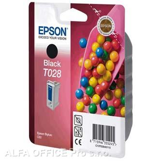 Epson originální ink C13T028401, black, 600str., 17ml, Epson Stylus Color C60