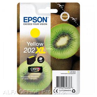Epson originální ink C13T02H44010, 202 XL, yellow, 8.5ml, Epson XP-6000, XP-6005