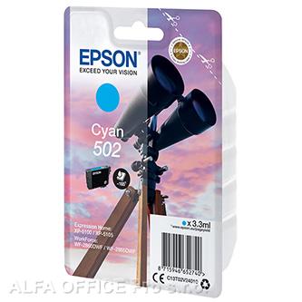  Epson originální ink C13T02V24020, 502, T02V240, cyan, 165str., 3.3ml, Epson XP- 