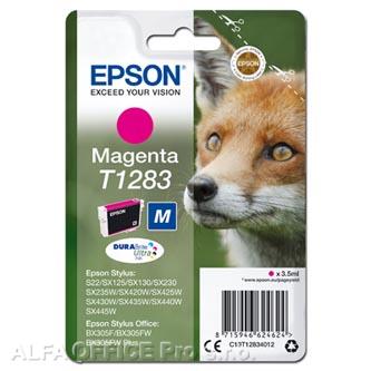 Epson originální ink C13T12834012, T1283, magenta, 3,5ml, Epson Stylus S22, SX125, 420W, 4