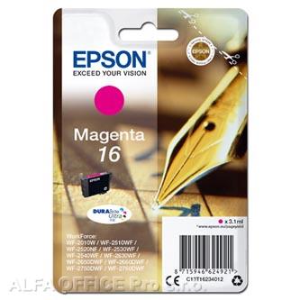 Epson originální ink C13T16234012, T162340, magenta, 3.1ml, Epson WorkForce WF-2540WF, WF-