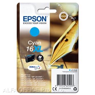 Epson originální ink C13T16324012, T163240, 16XL, cyan, 6.5ml, Epson WorkForce WF-2540WF, 
