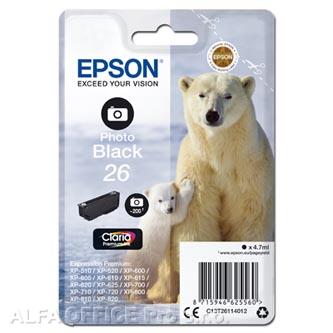 Epson originální ink C13T26114012, T261140, photo black, 4,7ml, Epson Expression Premium X