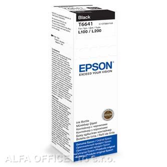 Epson originální ink C13T66414A, black, 70ml, Epson L100, L200, L300