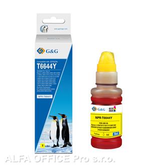  G&G kompatibilní ink s C13T66444A, yellow, NPR-T6644Y-70ml-D, pro Epson L100, L2 