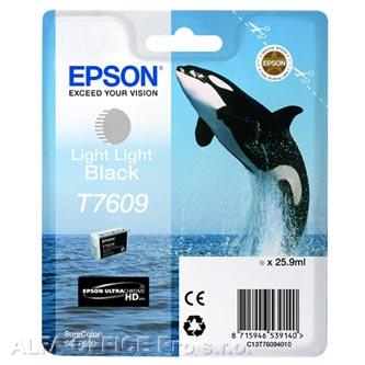 Epson originální ink C13T76094010, T7609, light light black, 25,9ml, 1ks, Epson SureColor 