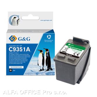  G&G kompatibilní ink s C9351A, black, 16ml, ml NH-R9351BK, pro HP Deskjet 3930, 