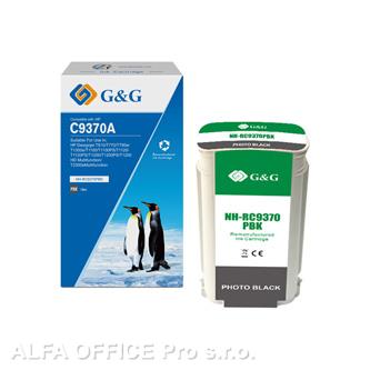  G&G kompatibilní ink s C9370A, photo black, NH-RC9370PBK, pro HP Designjet T1100 